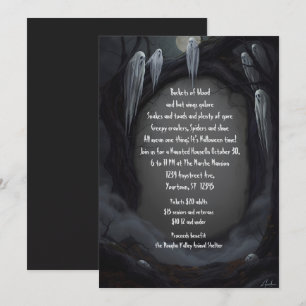 Ghodyst Visitors Halloween fest Inbjudningar