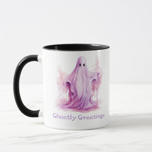 GhokostHälsning Rosa  Ghost Halloween Mugg (Vänster)