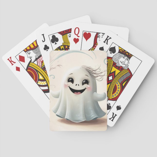 Ghokostsam vän Halloween-design Casinokort (Baksidan)