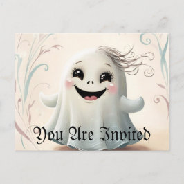 Ghokostsam vän Halloween-design Inbjudan Vykort