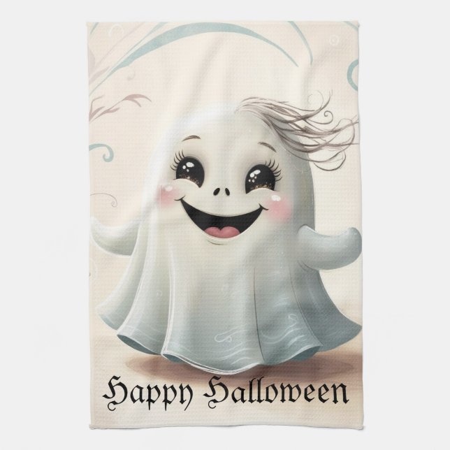 Ghokostsam vän Halloween-design Kökshandduk (Vertikal)