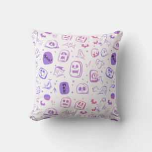 Ghokostt Fladdermus & Eerie Ansikte Halloween Deco Kudde