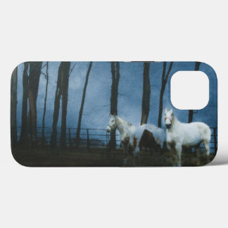 Gholy Percheron Horses vid midnatt