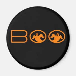 Gholyst Boo Halloween Magnet, Black and Orange Magnet