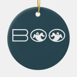 Gholyst Boo Halloween Ornament, Blue and White Julgransprydnad Keramik