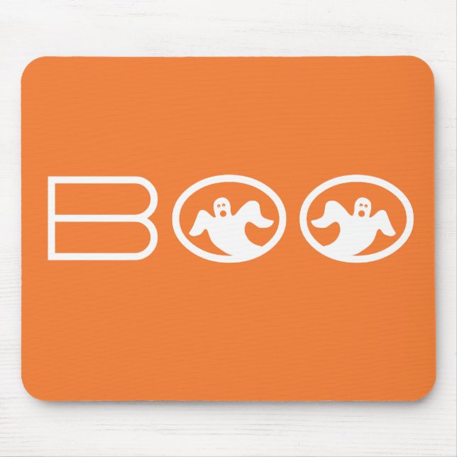 Gholyst Boo Mousepad, Orange och White Musmatta (Framsidan)