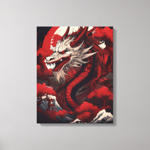 Gholyst japansk Dragon Canvastryck