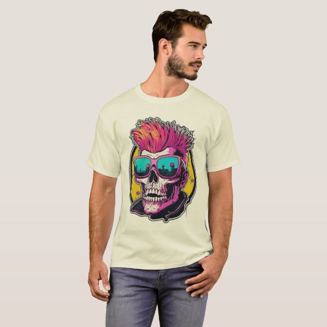 "Gholyst Skeleton Vibes - Vector T-Sh av hög kvali T Shirt (Hel framsida)