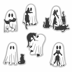 Gholyst spelar Cute Ghost och Black Cat Pack Klistermärken