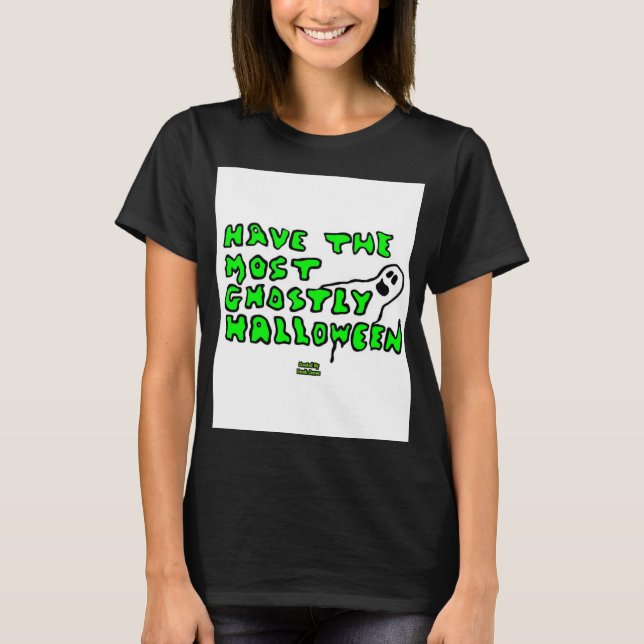 Ghomej Halloween Women's Black Basic T Shirt (Framsida)