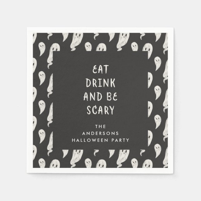 Ghomesiska halloween fest halloween napkins pappersservett (Framsidan)