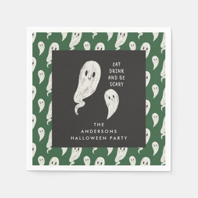 Ghomesiska halloween fest halloween napkins pappersservett (Framsidan)