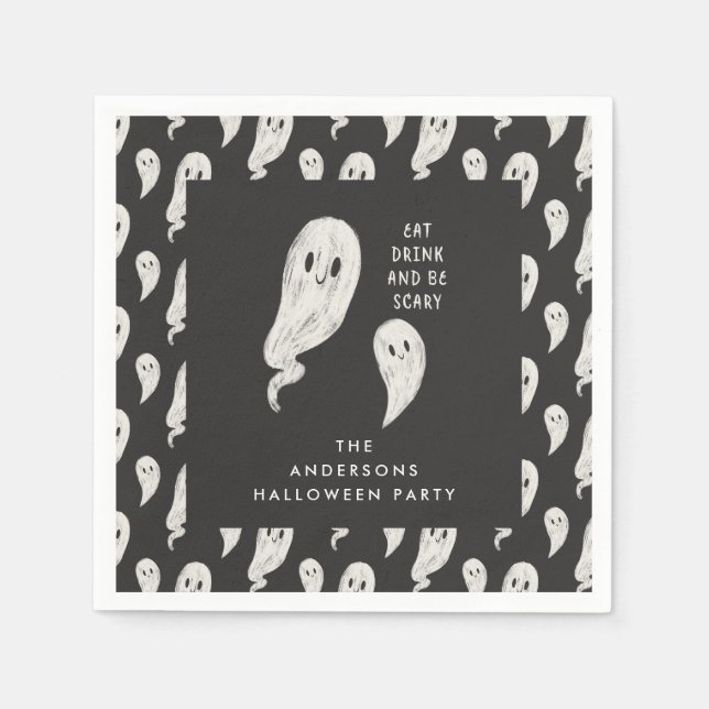 Ghomesiska halloween fest halloween napkins pappersservett (Framsidan)