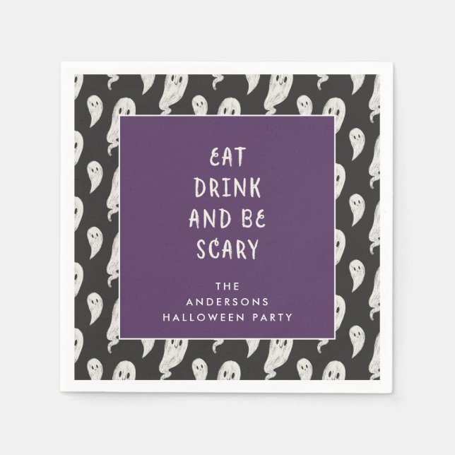 Ghomesiska halloween fest halloween napkins pappersservett (Framsidan)