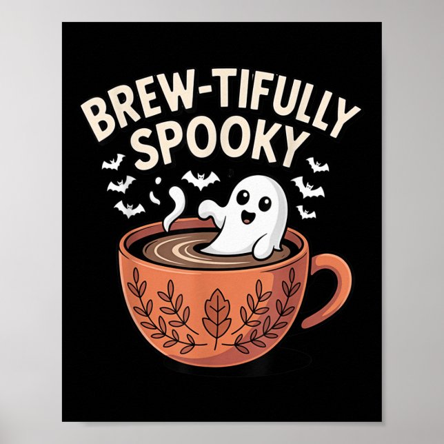 Ghomesiskt kaffe Halloween, oupphörligt hemsökt Poster (Framsidan)