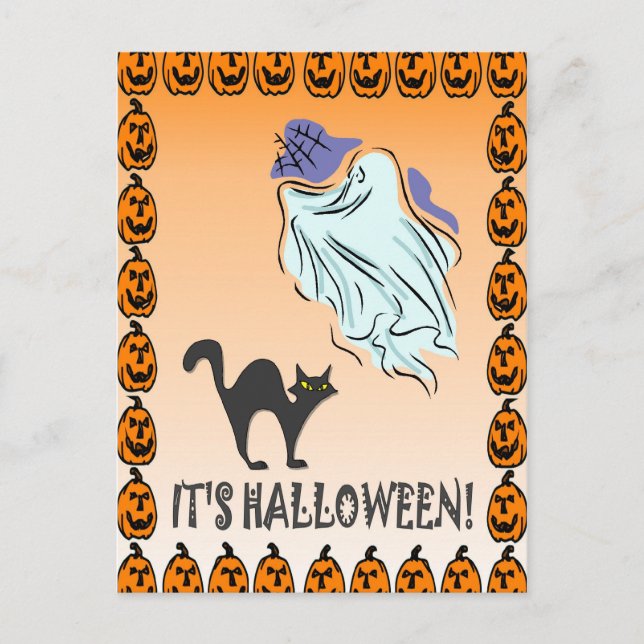 Ghometisk halloween vykort (Framsida)