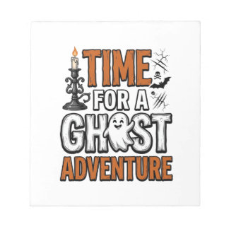 Ghost Adventure Halloween Vintage Typografi Desig Anteckningsblock