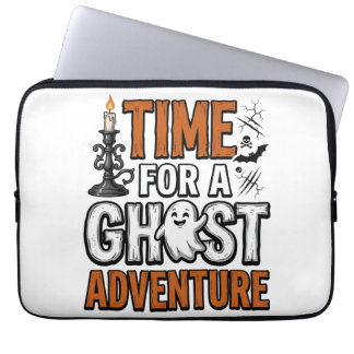 Ghost Adventure Halloween Vintage Typografi Desig Laptop Fodral