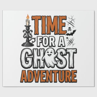 Ghost Adventure Halloween Vintage Typografi Design Presentpapper