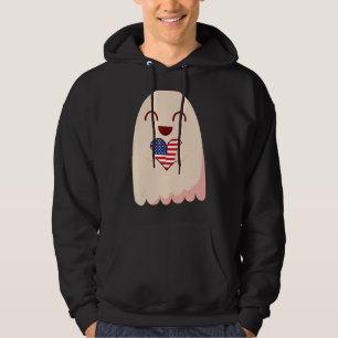 Ghost American Flagga USA Patriotic Hoodie