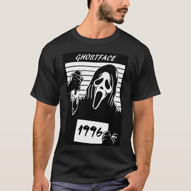 Ghost Ansikte Horror Movie T Shirt (Framsida)