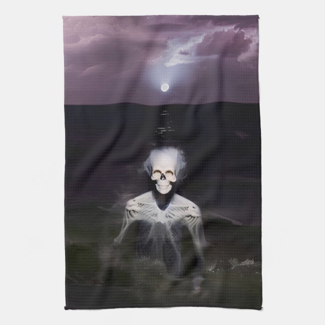 Ghost at Sea - Oljemålning Kökshandduk (Vertikal)