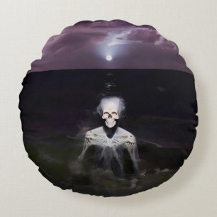Ghost at Sea - Oljemålning Rund Kudde