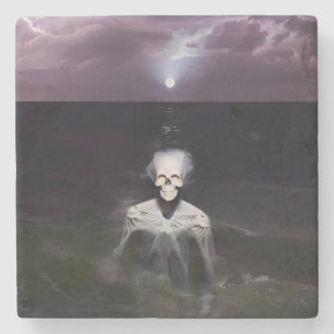 Ghost at Sea - Oljemålning Stenunderlägg