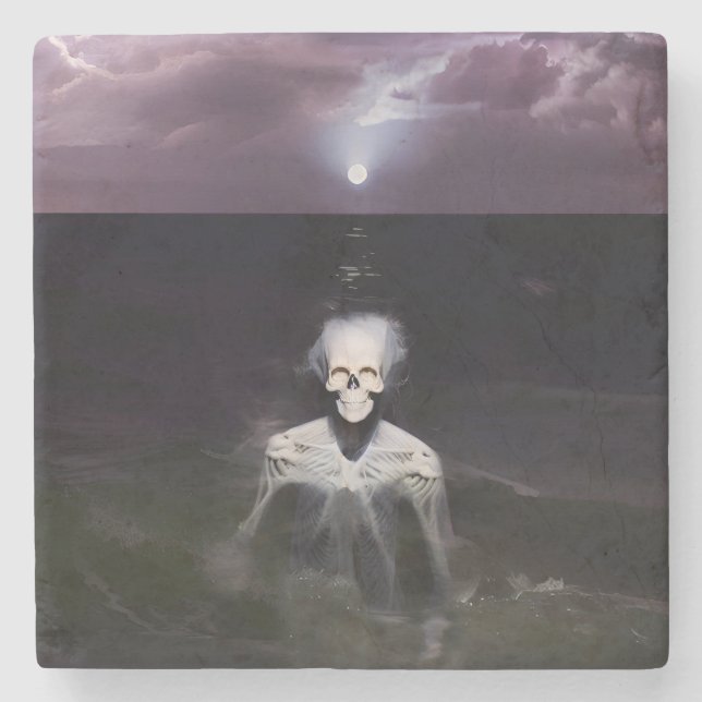 Ghost at Sea - Oljemålning Stenunderlägg (Framsidan)