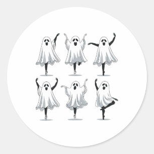 Ghost Ballerinas Halloween Dance Costume Ballet Fa Runt Klistermärke