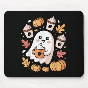 Ghost Barista Halloween-design med söt kaffetermin Musmatta