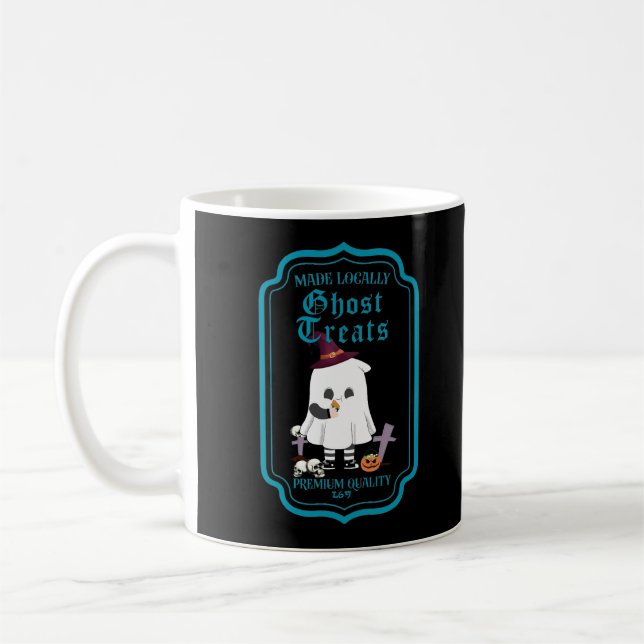 GHOST-BEHANDLINGARNA GJORDE LOCALT LÅNGSIDIGA hall Kaffemugg (Vänster)