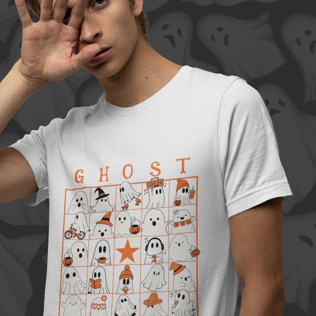 Ghost Bingo T Shirt (This item is for display purposes only to illustrate the design element. )