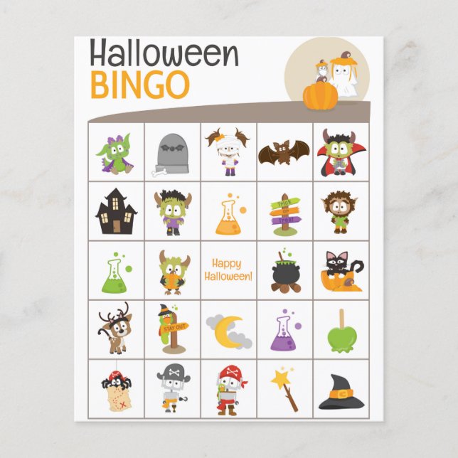 Ghost & Bird Halloween BINGO Board! (Framsida)