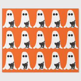 Ghost Black Cat Wrapping Papper Presentpapper