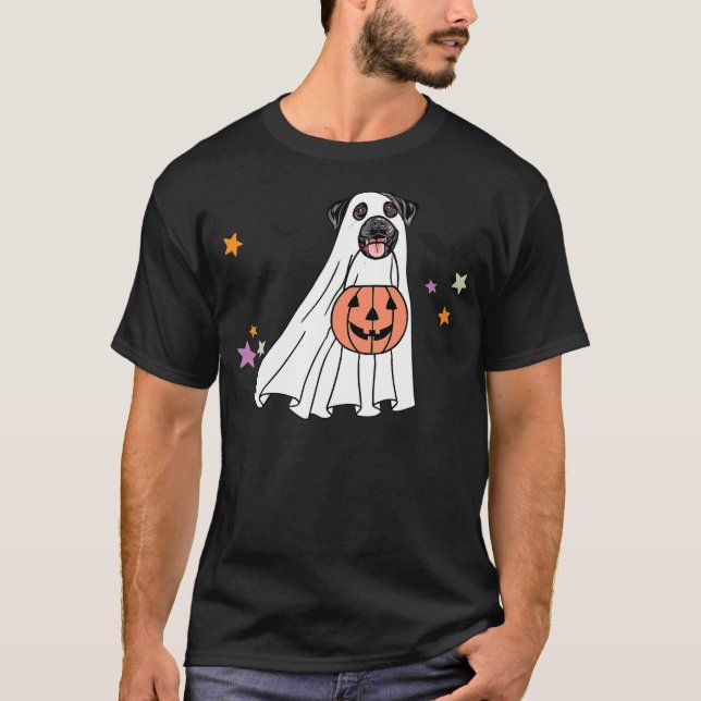 Ghost Black Labrador Retriever Boo Dog Halloween C T Shirt (Framsida)