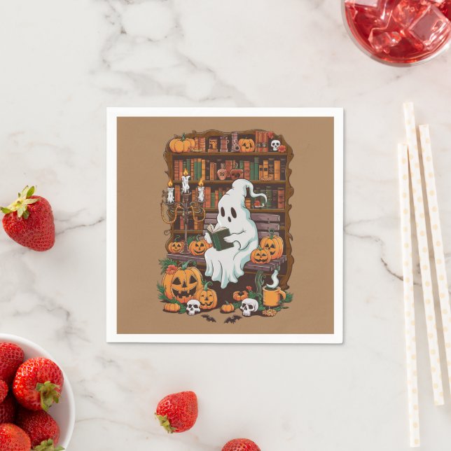 Ghost Bok Reader Reading Älskare Gift Reader Pappersservett (Insitu)