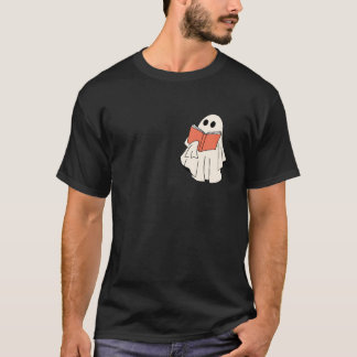 Ghost Bok Reading Halloween Bokar Älskare Lacher K T Shirt
