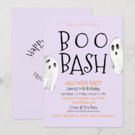 Ghost, Boo Bash Halloween-inbjudan Inbjudningar