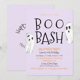 Ghost, Boo Bash Halloween-inbjudan Inbjudningar