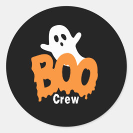 Ghost Boo Crew Halloween Runt Klistermärke