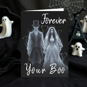 Ghost Boo Gothic Make Wife Halloween Birthday Kort