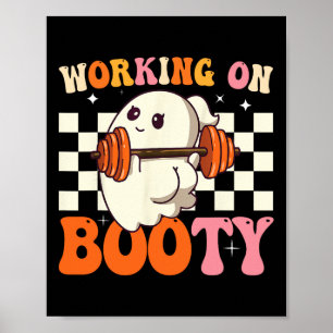 Ghost Boo Gym Älskare Halloween som arbetar på min Poster