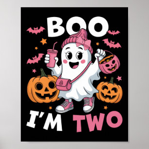 Ghost Boo I är 2:a födelsedagsbarnen Halloween Gro Poster
