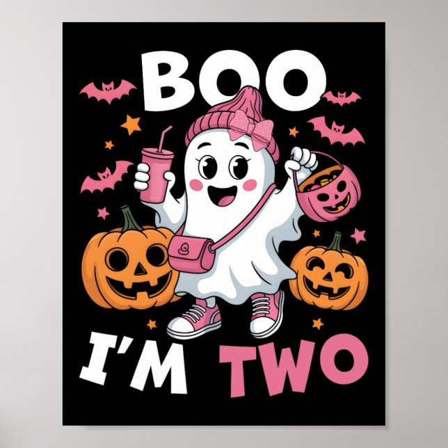 Ghost Boo I är 2:a födelsedagsbarnen Halloween Gro Poster (Framsidan)