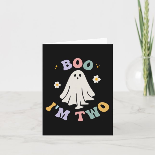 Ghost Boo I är 2 år 2:a födelsedagshuset. Kort (Framsida)