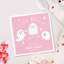 Ghost Boo Rosa Girl Girl Halloween Baby Shower