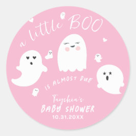 Ghost Boo Rosa Girl Girl Halloween Baby Shower Runt Klistermärke