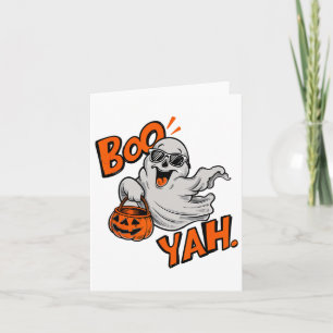 Ghost Boo Yah Rolig Halloween Tröja Spöklik Booyah Kort