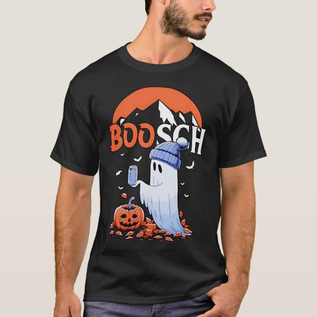 Ghost Boosch Beer Halloween Pullover  T Shirt (Framsida)
